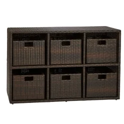 Excellerations® Wicker Shelf with 6 Baskets
