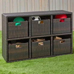 Excellerations® Wicker Shelf with 6 Baskets
