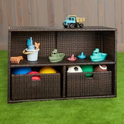 Excellerations® Wicker Shelf with Two Large Baskets