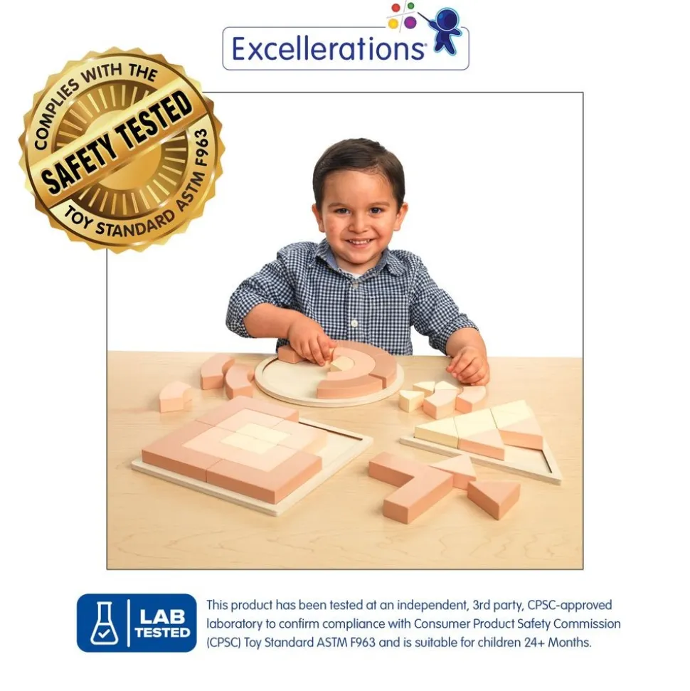 Excellerations® Wooden Attribute Puzzle Collection - Set of 3