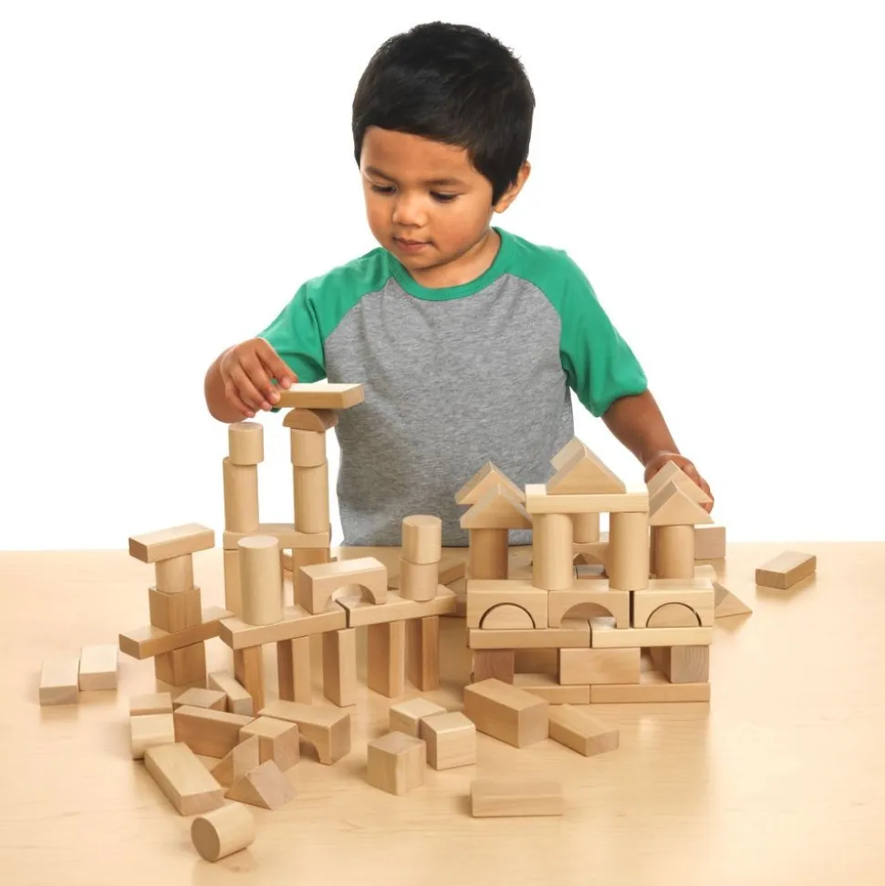 Excellerations® Wooden Building Blocks - Set of 100
