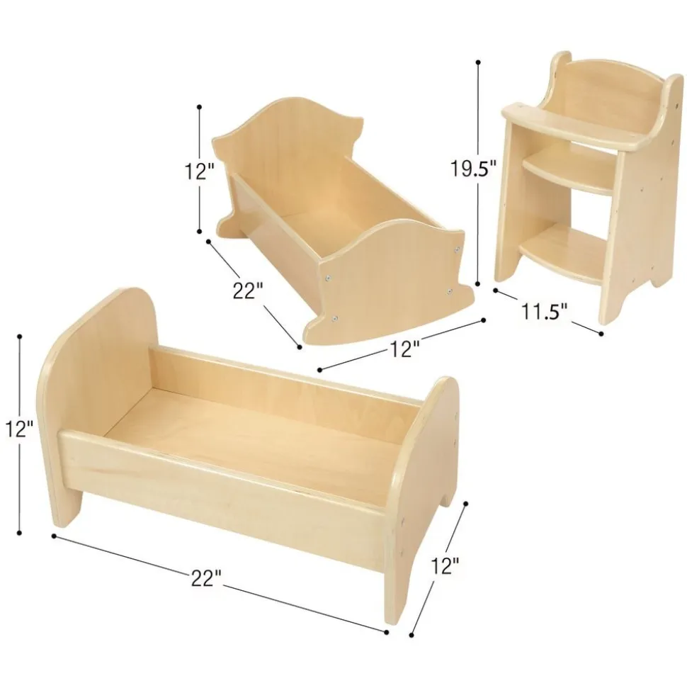 Excellerations® Wooden Doll Furniture Set