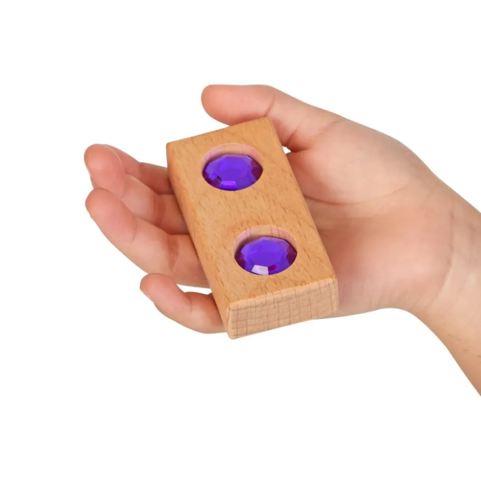 Excellerations® Wooden Gems and Building Blocks Set - Kit of 100 with Tray