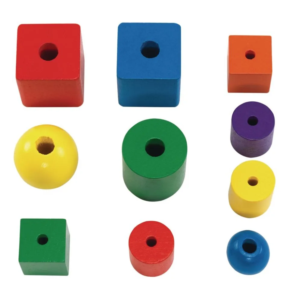 Excellerations® Wooden Lacing Beads - Set of 2