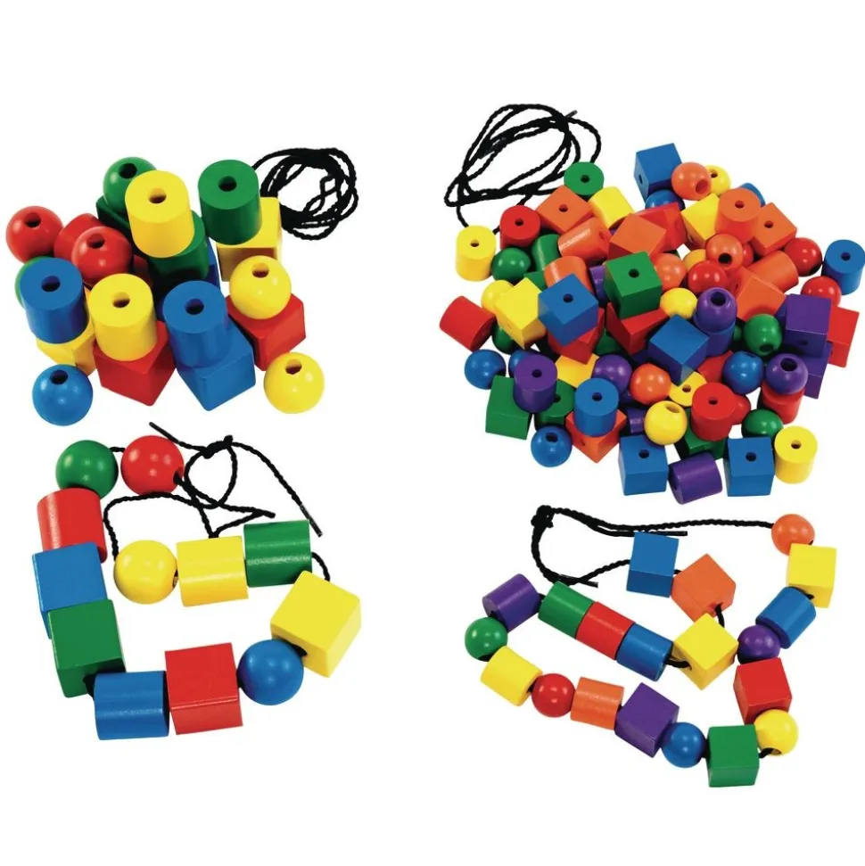 Excellerations® Wooden Lacing Beads - Set of 2