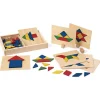 Excellerations® Wooden Pattern Blocks & Board Set - 69 Pieces