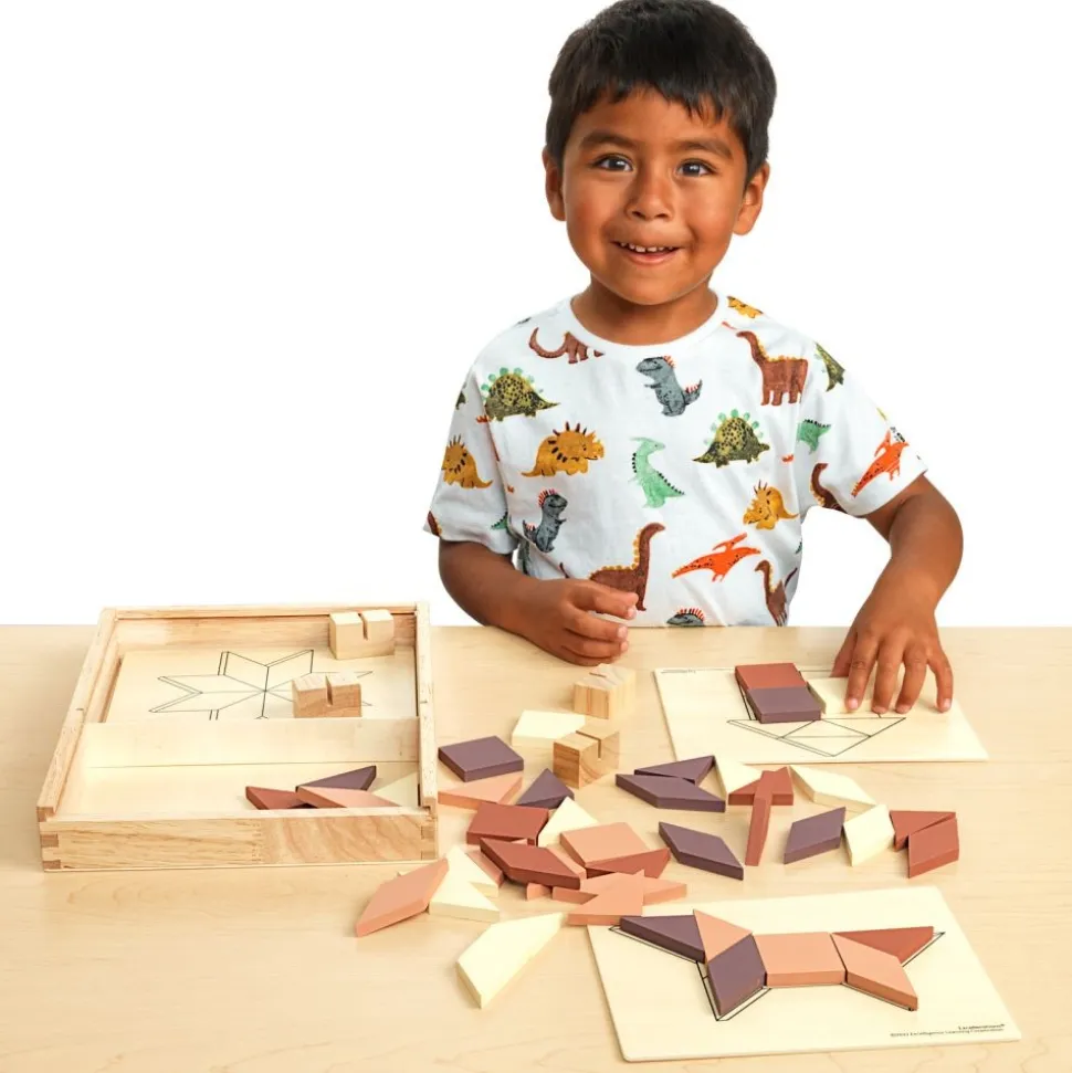 Excellerations® Wooden Pattern Blocks - 44 Pieces