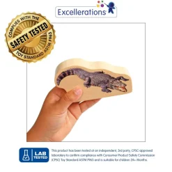 Excellerations® Wooden Photo Blocks Jungle Animals - Set of 6