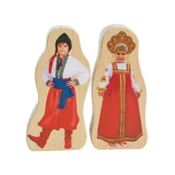 Excellerations® Wooden Photo Blocks Multicultural People Set of 18