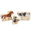 Excellerations® Wooden Photo Blocks Farm Animals - Set of 6