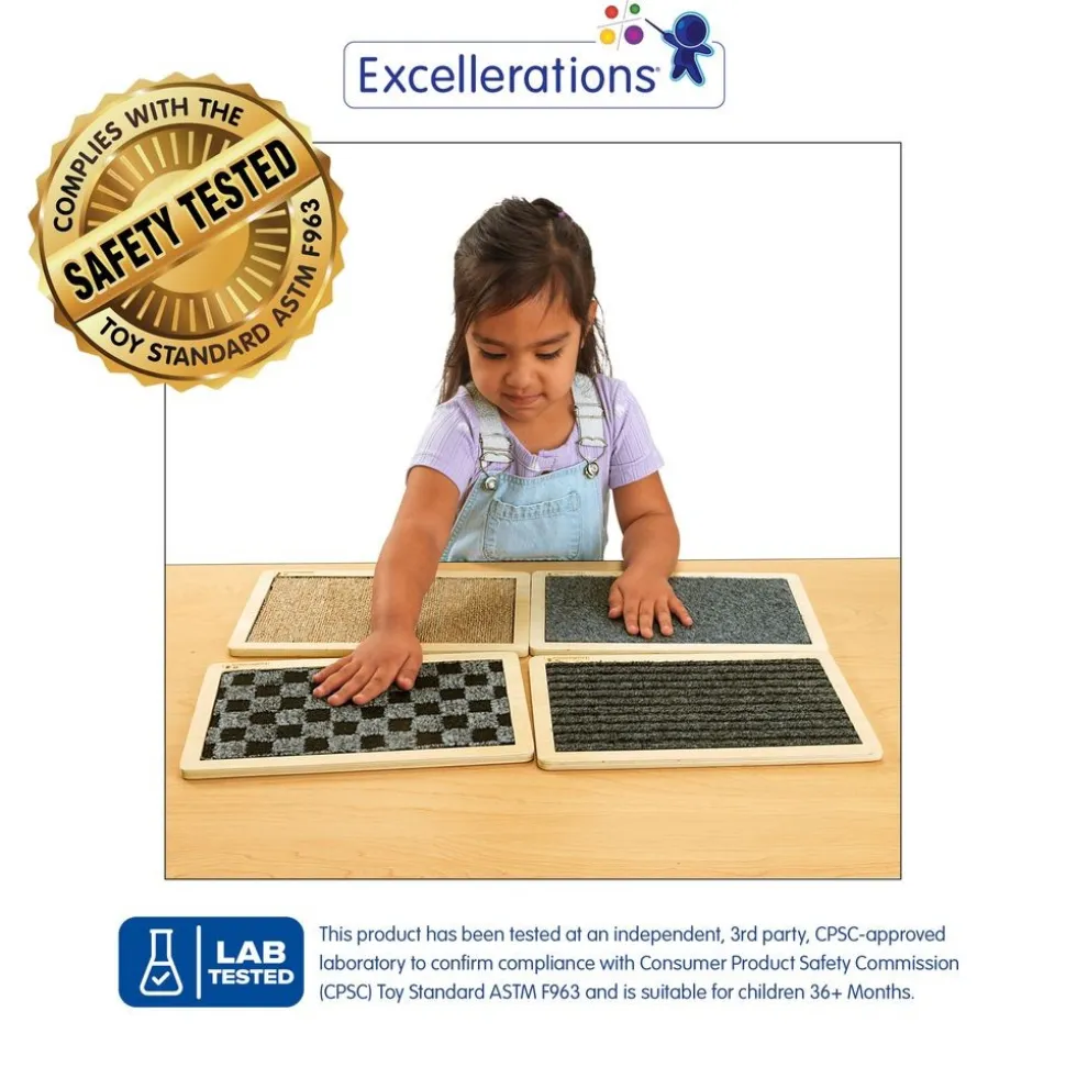 Excellerations® Wooden Sensory Rectangles - Set of 4