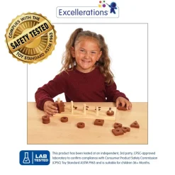 Excellerations® Wooden Shape Number Counter - Natural