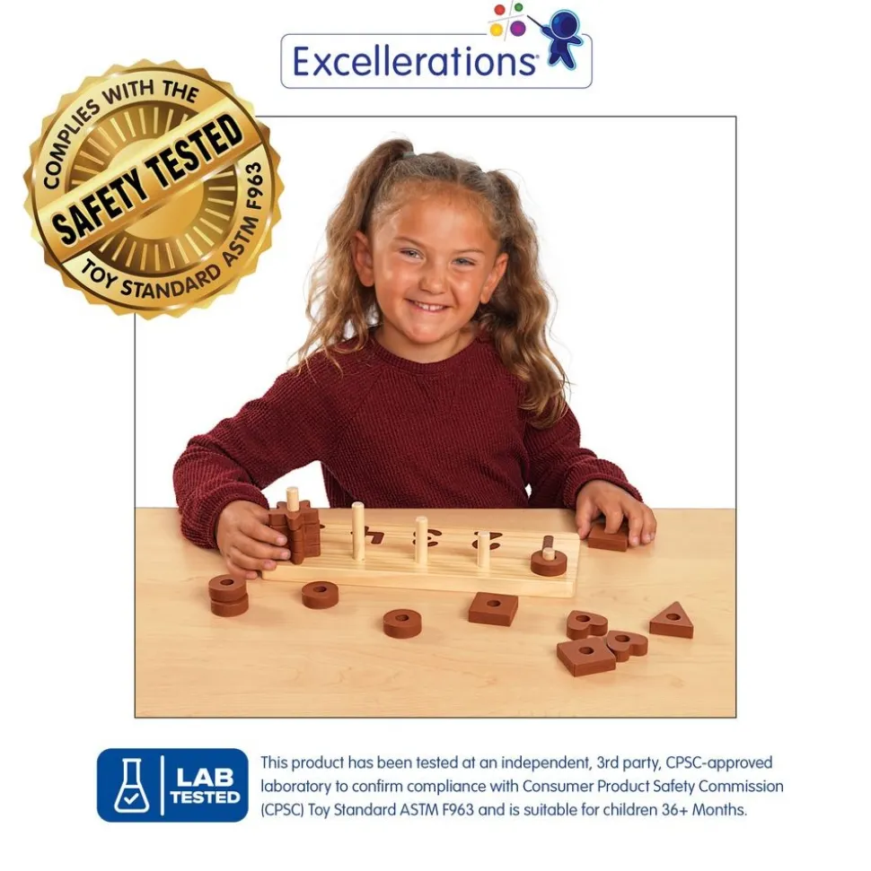 Excellerations® Wooden Shape Number Counter - Natural