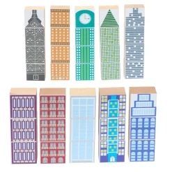 Excellerations® Wooden Skyscraper Blocks - 35 Pieces