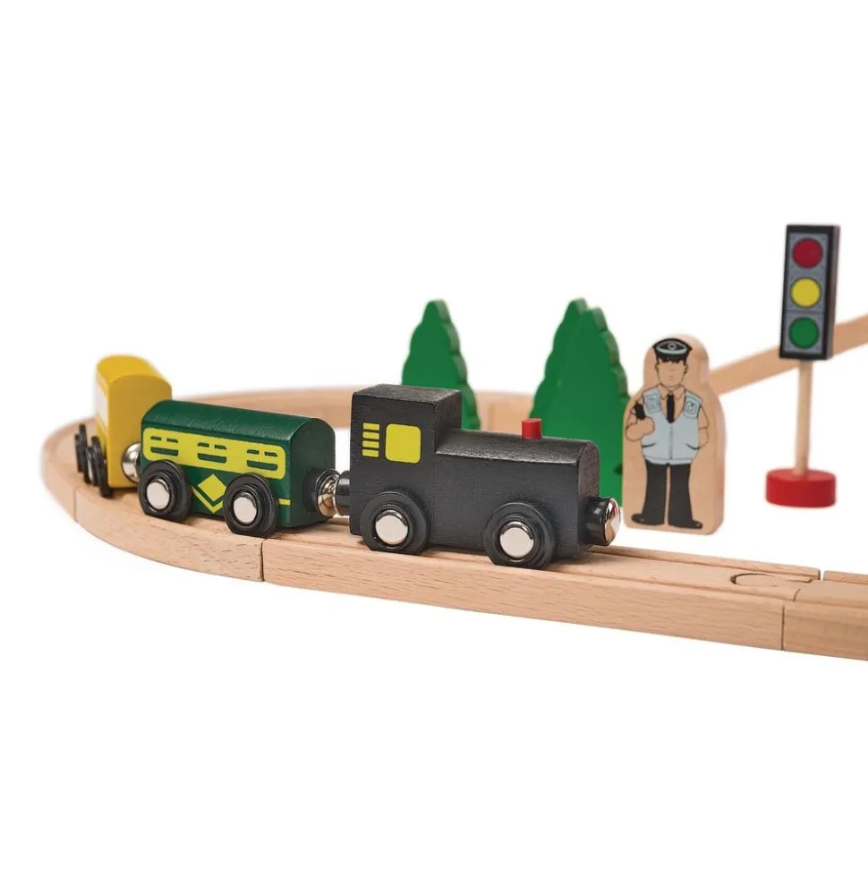 Excellerations® Wooden Track & Train Set - 40 Pieces