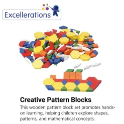 Excellerations® Wood Pattern Block Set - 250 Pieces