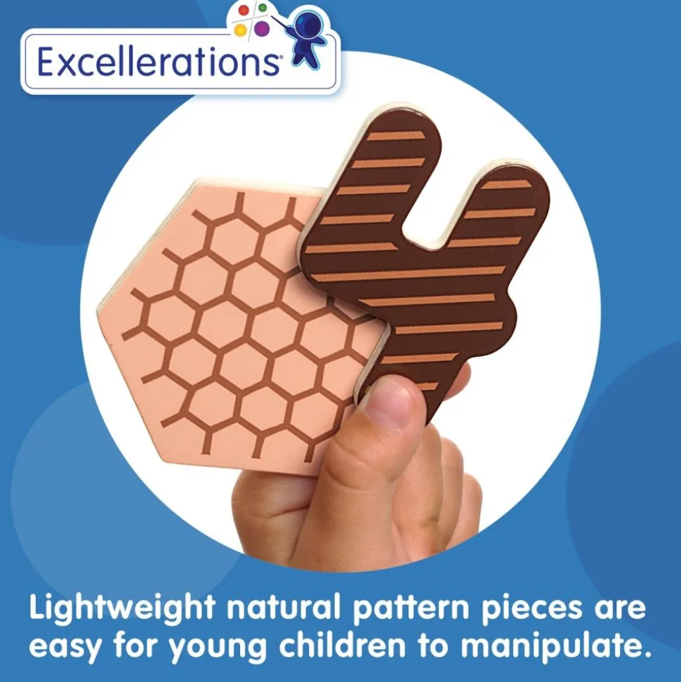 Excellerations® WoodWonders™ Shapes and Numbers Puzzles Natural - Set of 2
