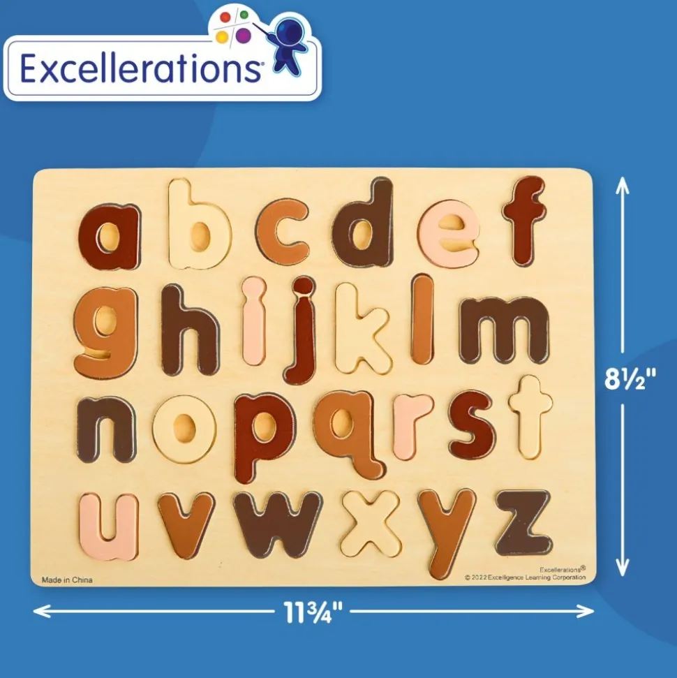 Excellerations® WoodWonders™ Alphabet Puzzles Natural - Set of 2