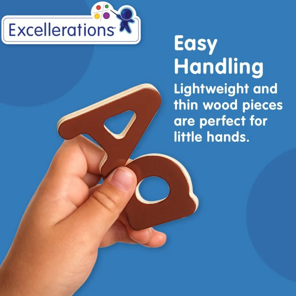 Excellerations® WoodWonders™ Alphabet Puzzles Natural - Set of 2