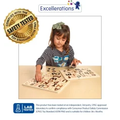 Excellerations® WoodWonders™ Alphabet Puzzles Natural - Set of 2
