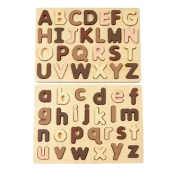 Excellerations® WoodWonders™ Alphabet Puzzles Natural - Set of 2