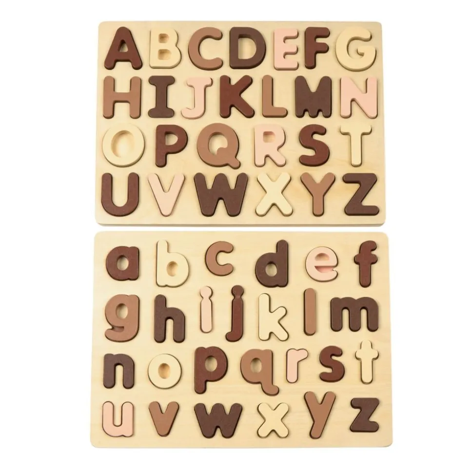Excellerations® WoodWonders™ Alphabet Puzzles Natural - Set of 2