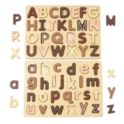 Excellerations® WoodWonders™ Alphabet Puzzles Natural - Set of 2