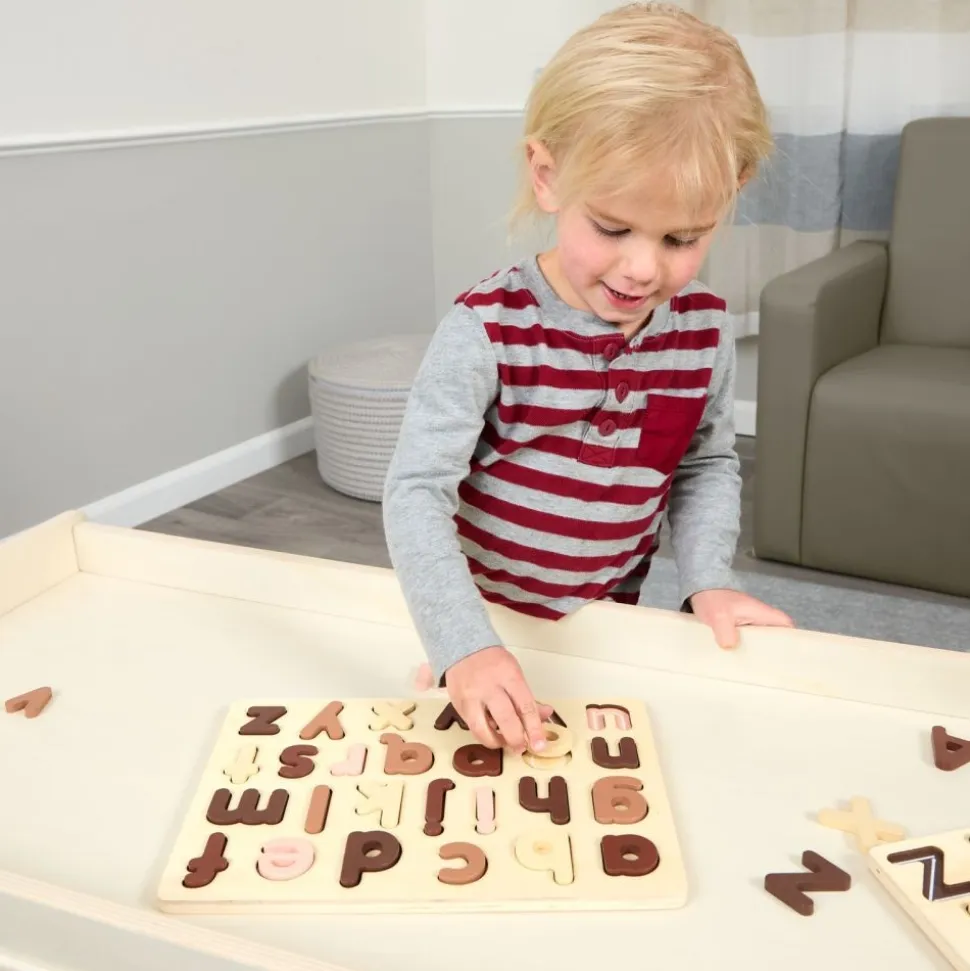 Excellerations® WoodWonders™ Alphabet Puzzles Natural - Set of 2