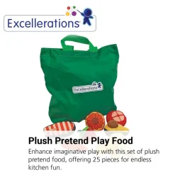Excellerations® Yummy Plush Pretend Play Food - 25 Pieces