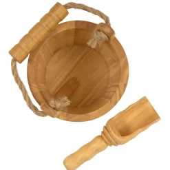 ExploreNook™ Wooden Sand & Water Bucket & Scoop - Turtle