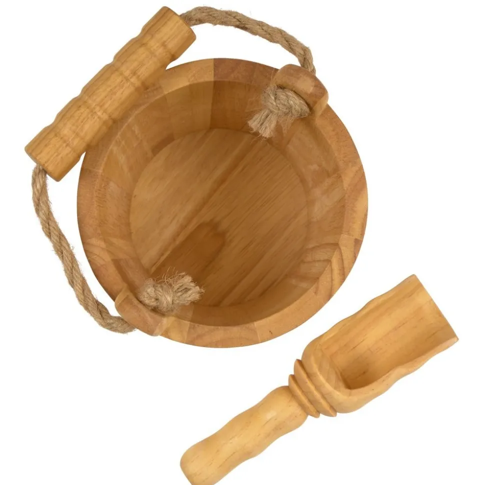 ExploreNook™ Wooden Sand & Water Bucket & Scoop - Turtle