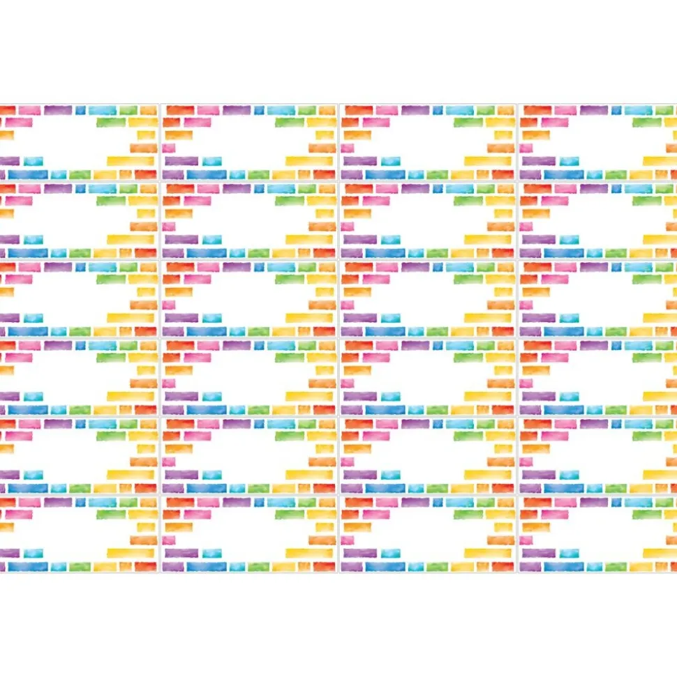 EZ Stick Nameplates Rainbow Building Blocks - 24 nameplates