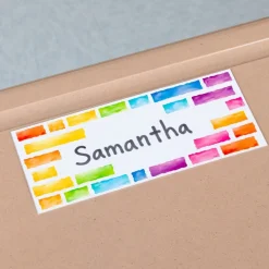EZ Stick Nameplates Rainbow Building Blocks - 24 nameplates