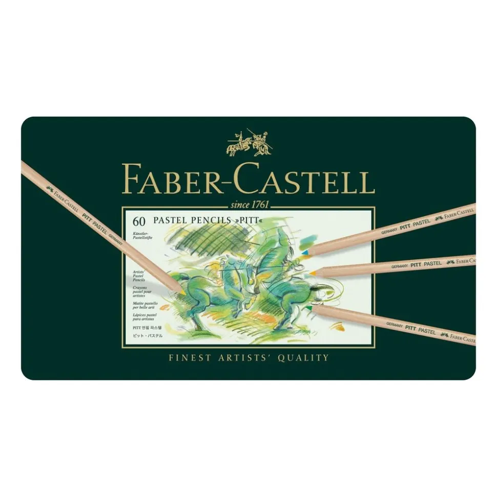 Faber-Castell Pitt Pastel Pencils, Tin of 60
