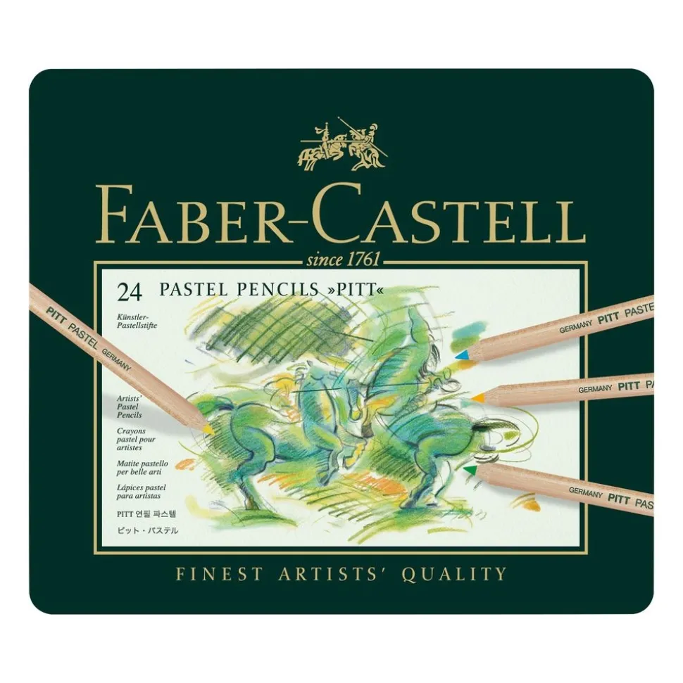 Faber-Castell Pitt Pastel Pencils, Tin of 24