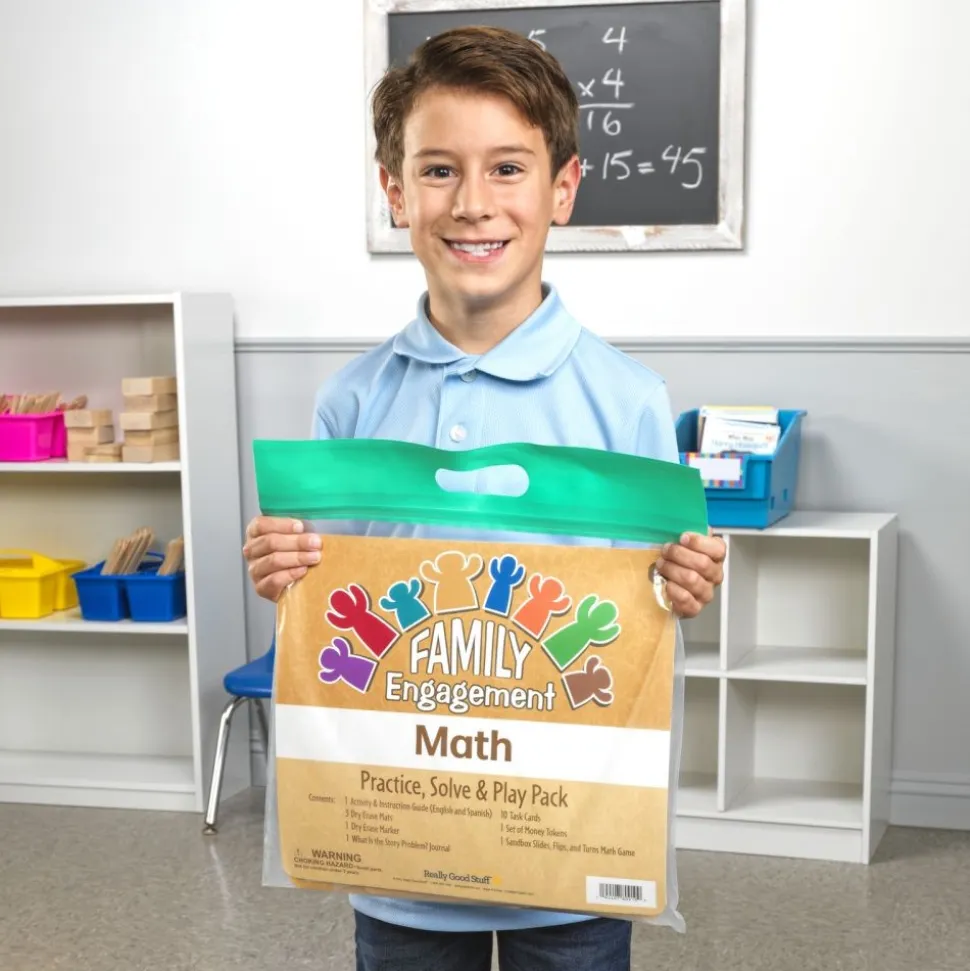 Family Engagement Math - Practice, Solve & Play Pack - Second Grade