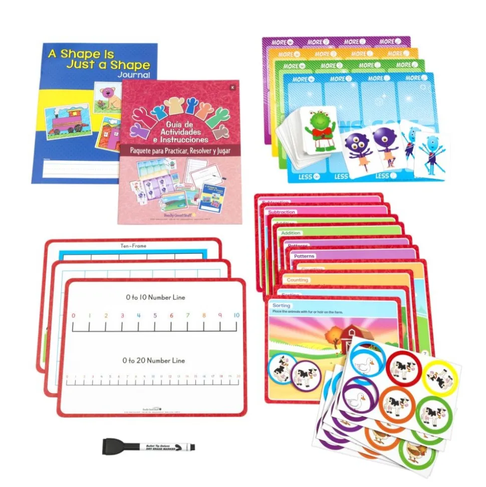 Family Engagement Math - Practice, Solve & Play Pack - Kindergarten