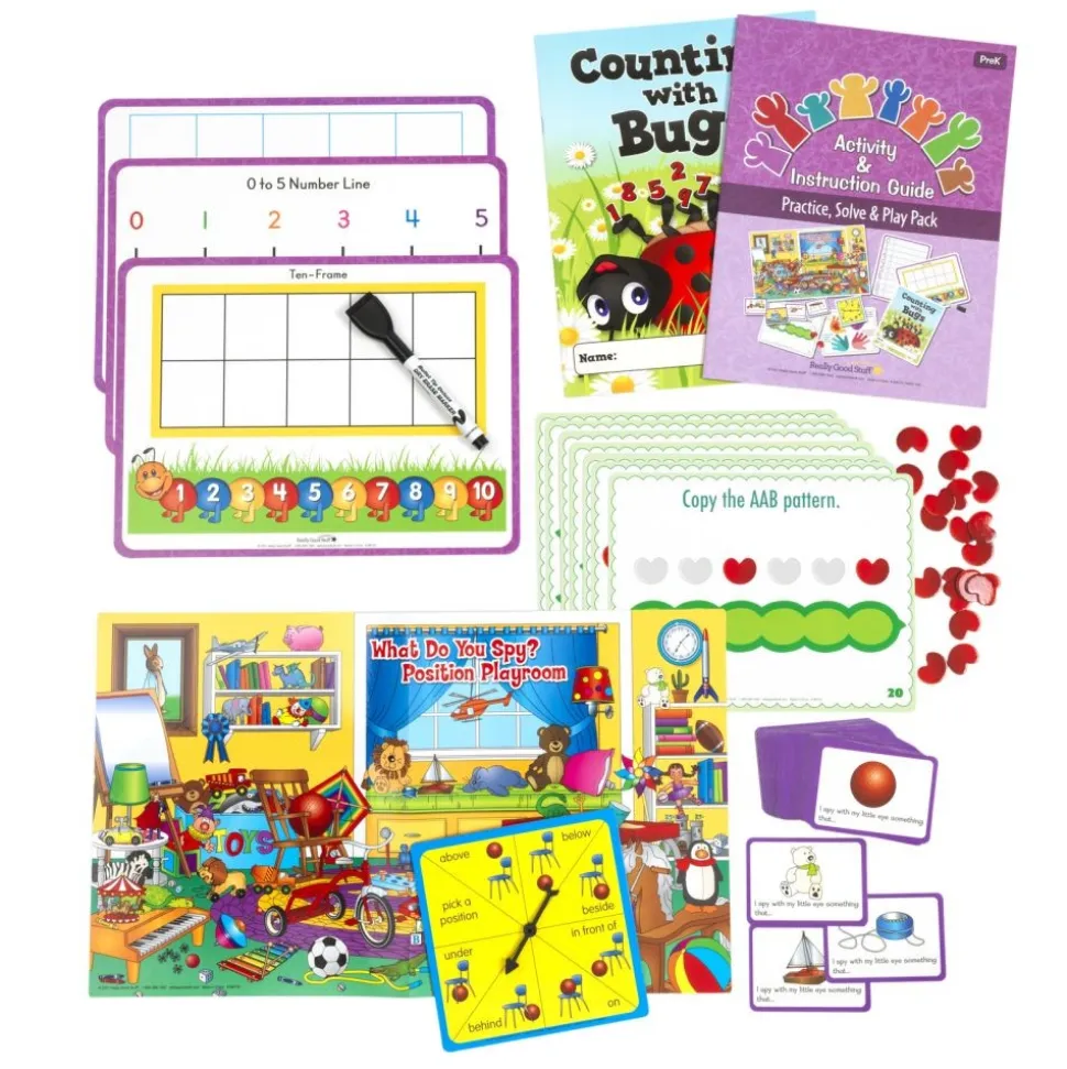 Family Engagement Math - Practice, Solve & Play Pack - PreK