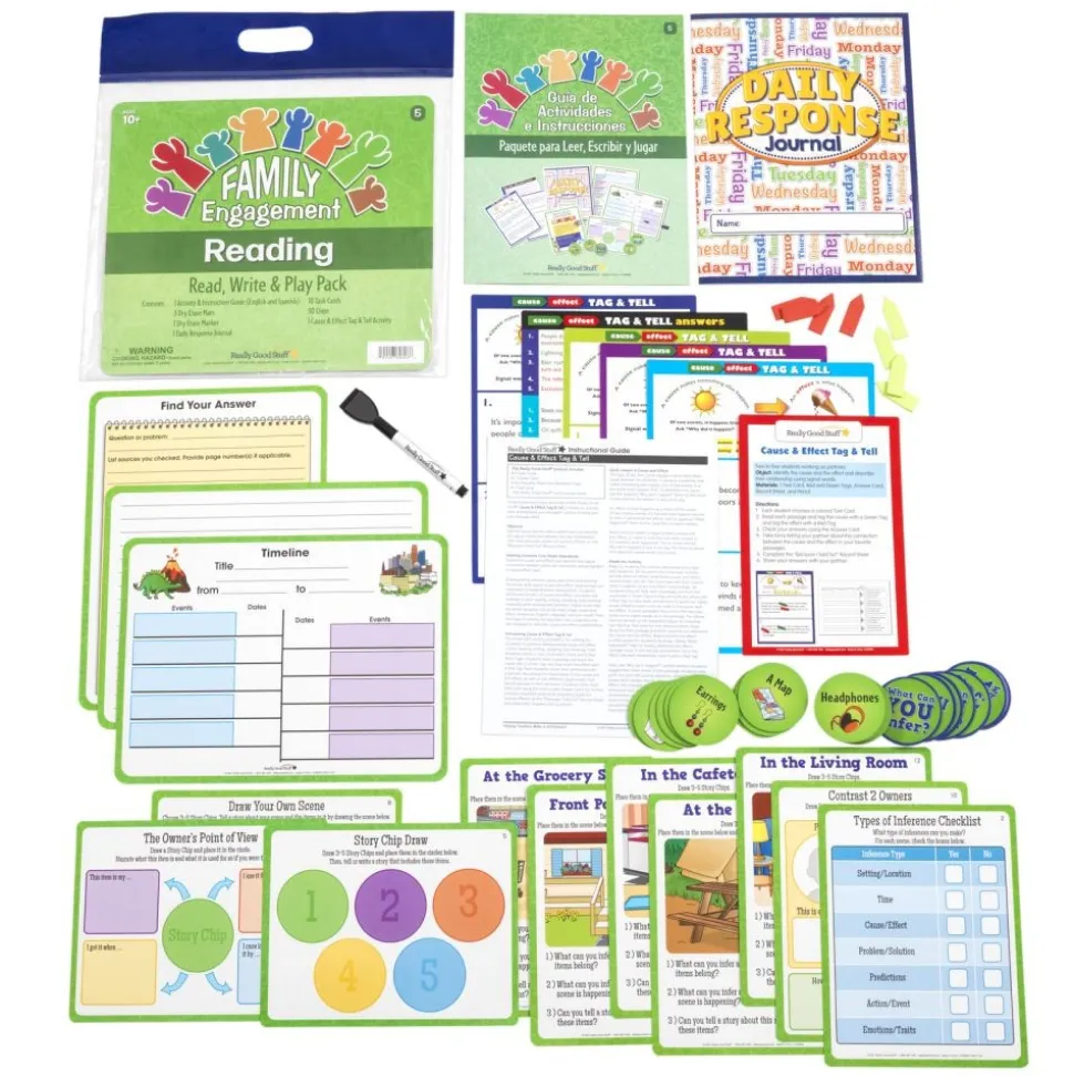 Family Engagement Reading - Read, Write and Play Pack - Fifth Grade
