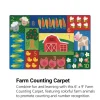 Farm Counting 6' x 9' Rectangle Pixel Perfect Carpet