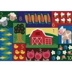 Farm Counting 6' x 9' Rectangle Pixel Perfect Carpet