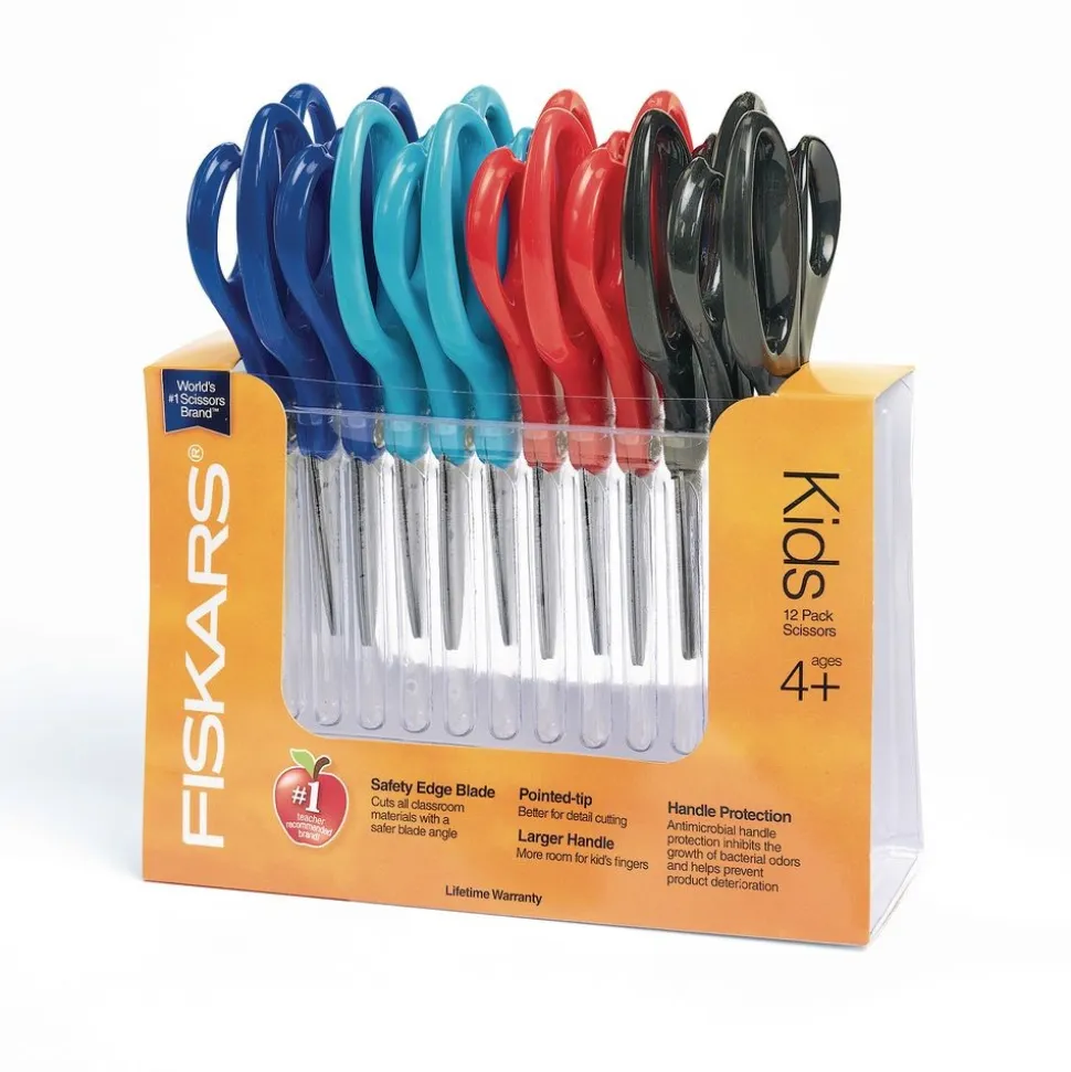 Fiskars® for Kids 5" Pointed Tip Scissors - Set of 12