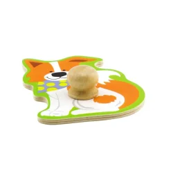 Flat Puzzle with Big Wooden Knob - Animal Set of 4