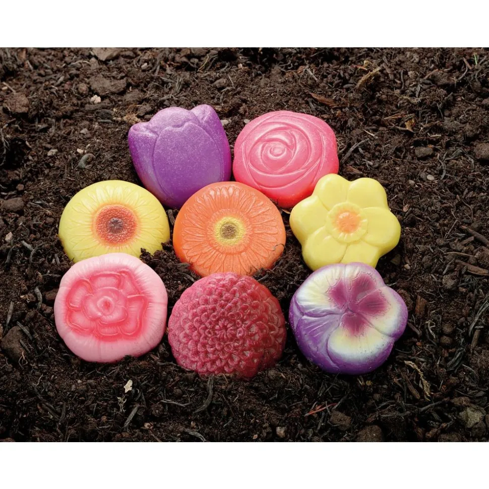 Flower Sensory Stones - 8pcs
