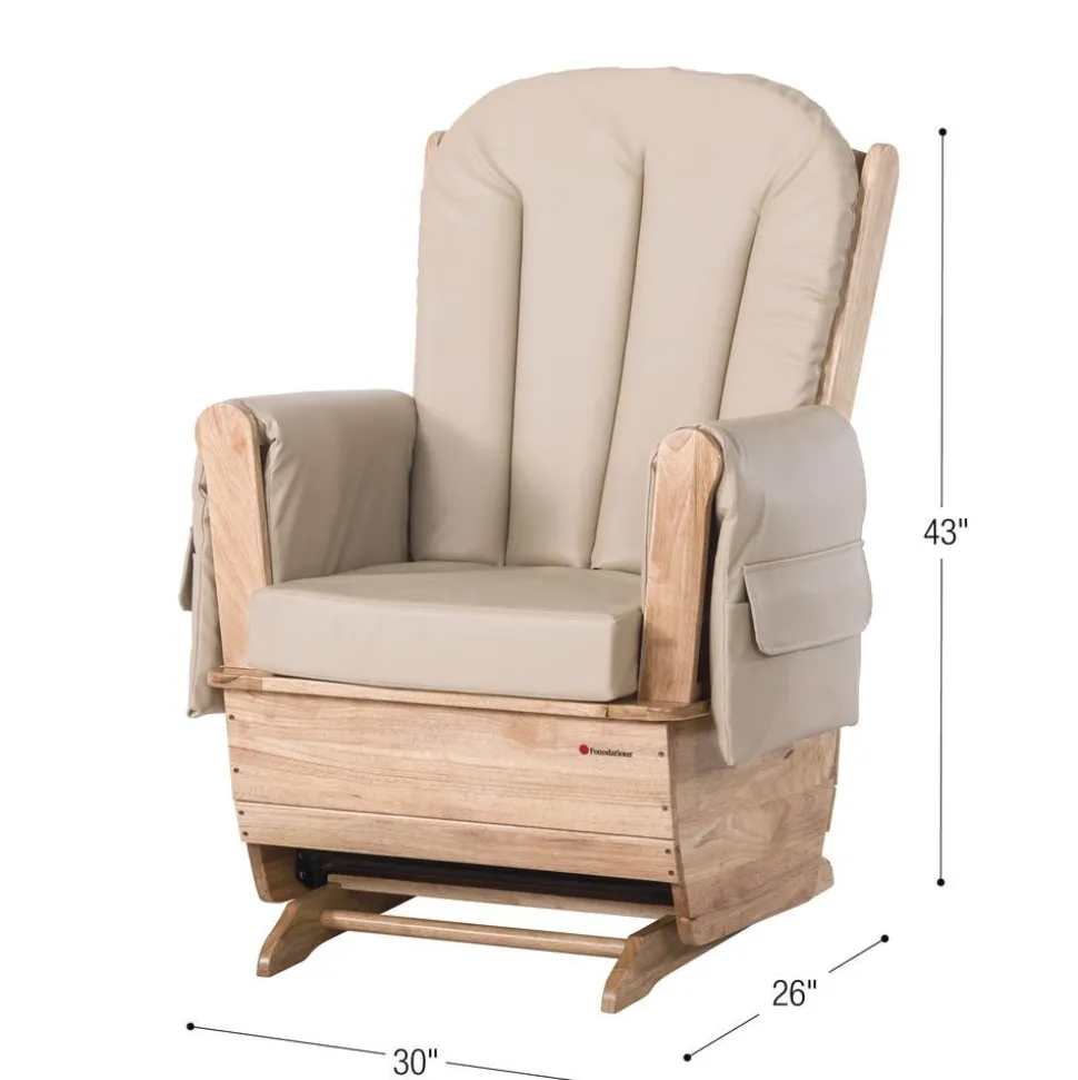 Foundations® SafeRocker Glider, Tan Vinyl Cushion