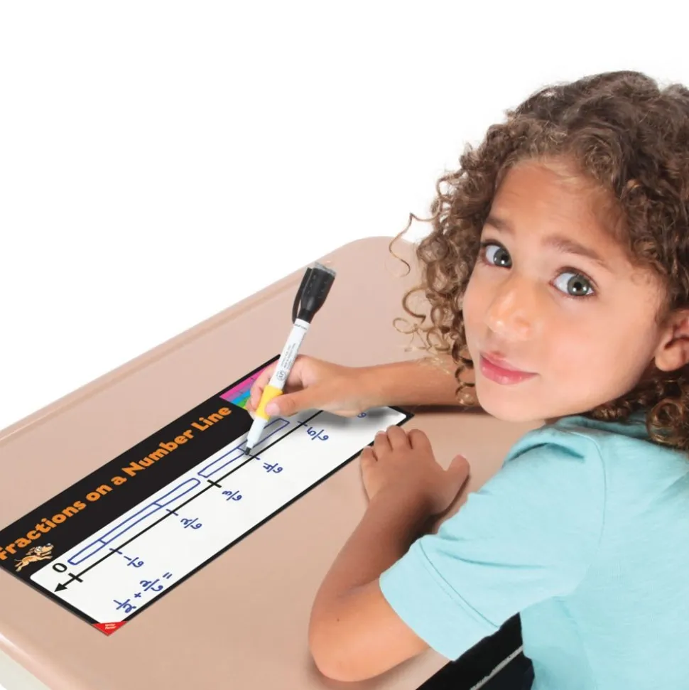 Fractions On A Number Line Write Again® Mats - 6 mats