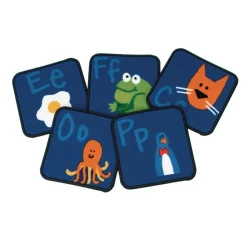 Fun with Phonics 12" Squares - Set of 26 Kids Value PLUS Carpets
