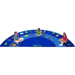 Fun with Phonics 6'8" x 13'4" Semi-Circle Premium Carpet