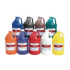 1/2 Gallon Acrylic Paint Set - 9 Bottles