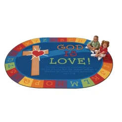 God Is Love 4' x 6' Rectangle Kids Value PLUS Carpet